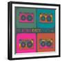 Retro Disco Party Invitation in Pop-Art Style. Raster Version, Vector File Available in Portfolio.-pashabo-Framed Photographic Print