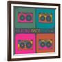 Retro Disco Party Invitation in Pop-Art Style. Raster Version, Vector File Available in Portfolio.-pashabo-Framed Photographic Print