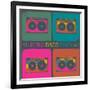 Retro Disco Party Invitation in Pop-Art Style. Raster Version, Vector File Available in Portfolio.-pashabo-Framed Photographic Print