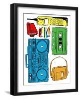 Retro Electronix Colored-Milli Villa-Framed Art Print