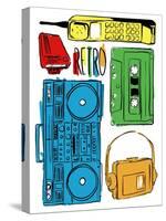Retro Electronix Colored-Milli Villa-Stretched Canvas