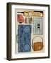 Retro Electronix Mute Colored-Milli Villa-Framed Art Print