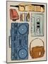 Retro Electronix Mute Colored-Milli Villa-Mounted Art Print