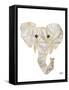 Retro Elephant Rectangle-Nola James-Framed Stretched Canvas