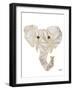 Retro Elephant Rectangle-Nola James-Framed Art Print