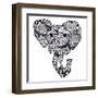 Retro Elephant-Nola James-Framed Art Print