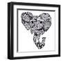 Retro Elephant-Nola James-Framed Art Print