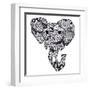 Retro Elephant-Nola James-Framed Art Print