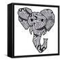 Retro Elephant-Nola James-Framed Stretched Canvas