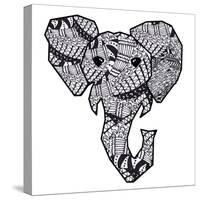 Retro Elephant-Nola James-Stretched Canvas