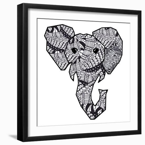 Retro Elephant-Nola James-Framed Art Print