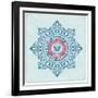 Retro Emblem, Heraldic Elements-Roverto-Framed Art Print