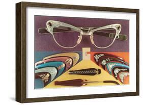 Retro Eyeglasses-null-Framed Art Print