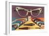 Retro Eyeglasses-null-Framed Art Print