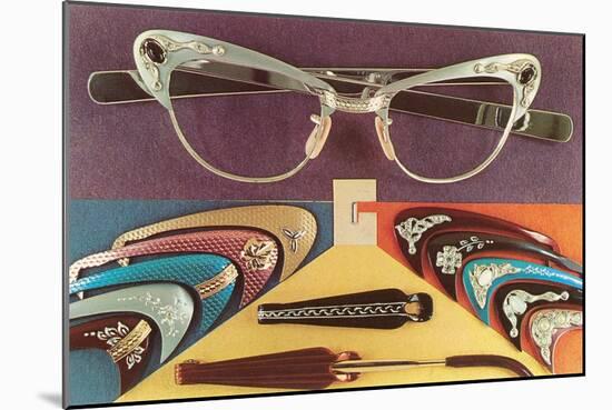 Retro Eyeglasses-null-Mounted Art Print