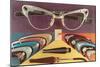 Retro Eyeglasses-null-Mounted Art Print