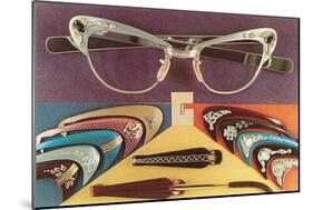 Retro Eyeglasses-null-Mounted Art Print