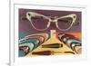 Retro Eyeglasses-null-Framed Premium Giclee Print