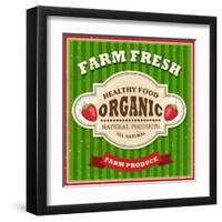 Retro Farm Fresh Poster Design-Catherinecml-Framed Art Print