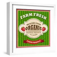 Retro Farm Fresh Poster Design-Catherinecml-Framed Art Print