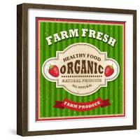 Retro Farm Fresh Poster Design-Catherinecml-Framed Art Print