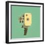 Retro Film (Video) Camera with Handle-AnnSunnyDay-Framed Art Print