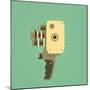 Retro Film (Video) Camera with Handle-AnnSunnyDay-Mounted Art Print