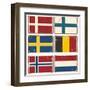 Retro Flags-Lukeruk-Framed Art Print