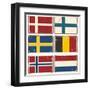 Retro Flags-Lukeruk-Framed Art Print