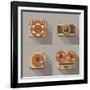 Retro Flat Arts Icon-YasnaTen-Framed Art Print