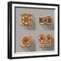 Retro Flat Arts Icon-YasnaTen-Framed Art Print