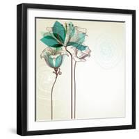 Retro Floral Background-Danussa-Framed Art Print