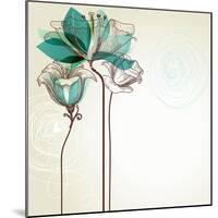 Retro Floral Background-Danussa-Mounted Art Print