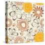 Retro Floral Pattern-Danussa-Stretched Canvas