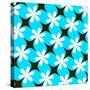 Retro Flower Pattern Blue-null-Stretched Canvas