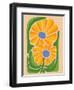 Retro Flower Print V-Dariia Khotenko-Framed Photographic Print