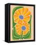 Retro Flower Print V-Dariia Khotenko-Framed Stretched Canvas