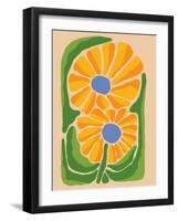 Retro Flower Print V-Dariia Khotenko-Framed Photographic Print