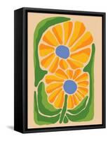 Retro Flower Print V-Dariia Khotenko-Framed Stretched Canvas