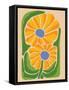 Retro Flower Print V-Dariia Khotenko-Framed Stretched Canvas
