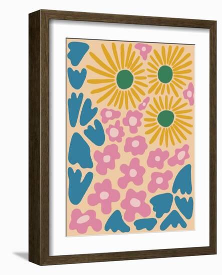 Retro Flower Print VI-Dariia Khotenko-Framed Photographic Print