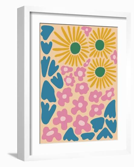 Retro Flower Print VI-Dariia Khotenko-Framed Photographic Print