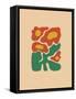 Retro Flower Print-Dariia Khotenko-Framed Stretched Canvas
