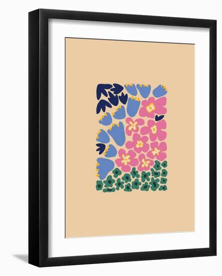 Retro Flower Print-Dariia Khotenko-Framed Photographic Print