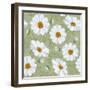 Retro Flower Seamless Pattern - Daisy. Vector. Easy to Edit.-Pagina-Framed Art Print
