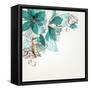 Retro Flowers Vector Illustration-Danussa-Framed Stretched Canvas