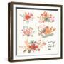 Retro Flowers-smilewithjul-Framed Art Print