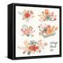 Retro Flowers-smilewithjul-Framed Stretched Canvas