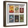 Retro Food Cans Collection-Lukeruk-Framed Art Print