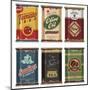 Retro Food Cans Collection-Lukeruk-Mounted Art Print